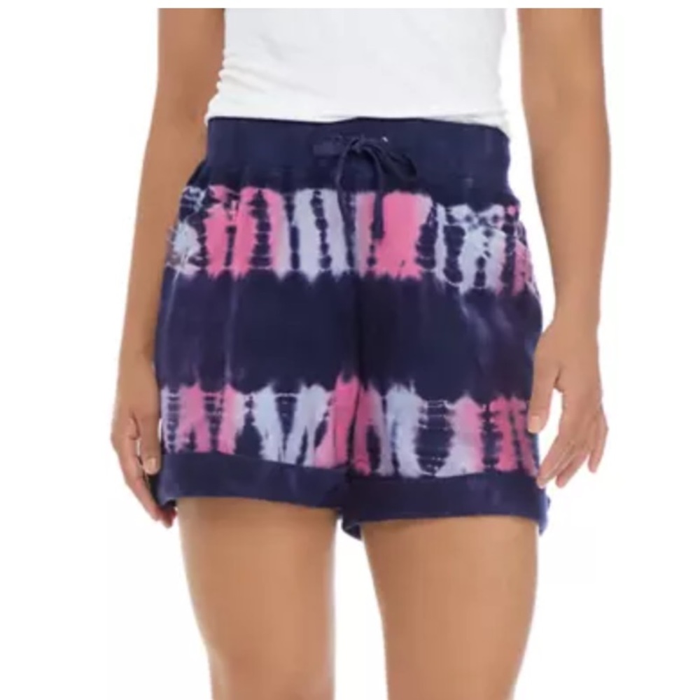 New Directions tie dye pull on shorts